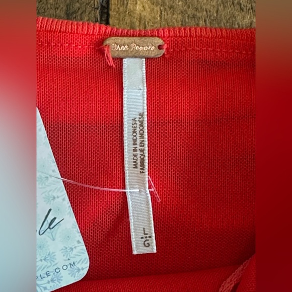 Free People | Boulevard Rouched Crop Tank in Guava Berry Red, NWT - Picture 7 of 11